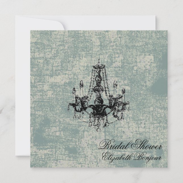 Chandelier Elegance ~ Invitation Anniversaire (Devant)