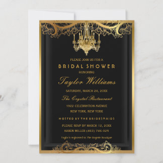Chandelier Élégant Vintage Invitation Mariage