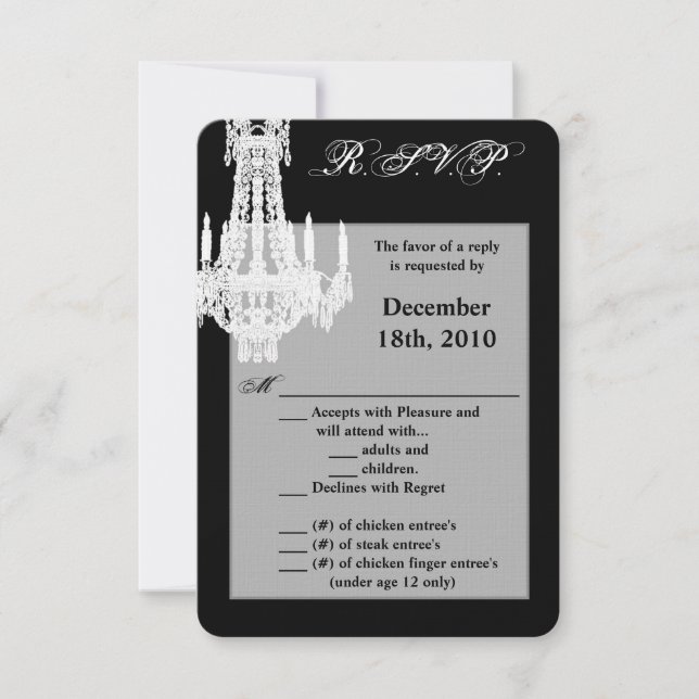 Chandelier en cristal de carte R.S.V.P. 3,5x5 Glit (Devant)