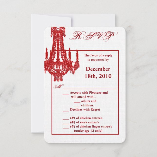 Chandelier en cristal de carte R.S.V.P. 3,5x5 Glit (Devant)