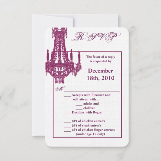 Chandelier en cristal de carte R.S.V.P. 3,5x5 Glit (Devant)