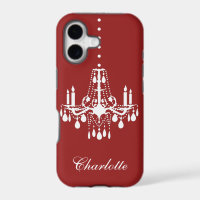 Chandelier en cristal iPhone 5 Coque-Mate (rouge)