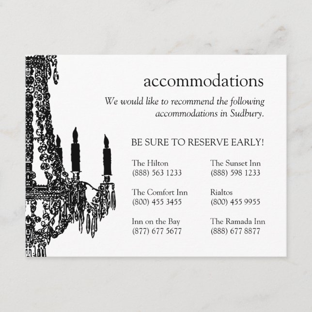 Chandelier Enregistrer la date Invitation (Devant)