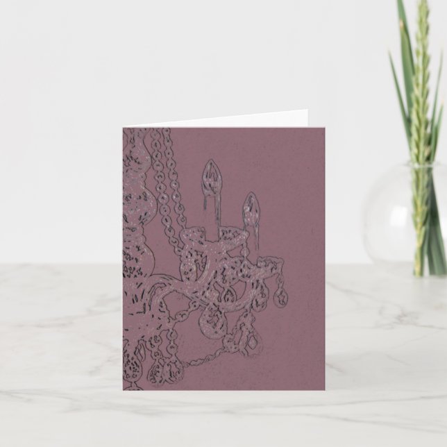 Chandelier Glamour ~ Cartes / Invitations (Devant)