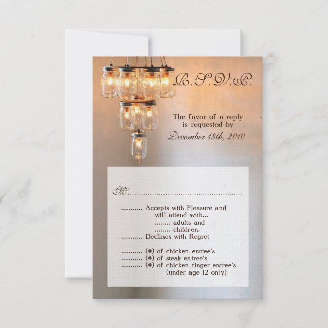 Chandelier Mason Jar de la carte R.S.V.P. 3,5x5 (Devant)