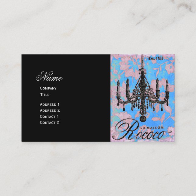 Chandelier Rococo ~ Carte de visite (Devant)