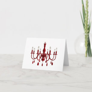 Chandelier rouge ~ Cartes / Invitations