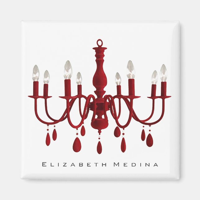 Chandelier rouge ~ Magnet (Devant)