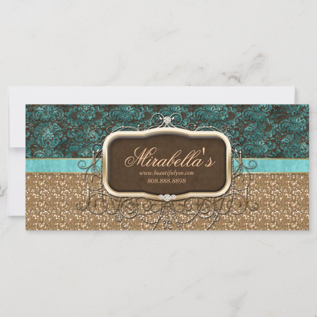 Chandelier Tanning Salon Certificat cadeau Or (Devant)