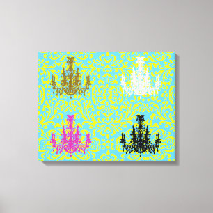 Chandeliers de coco ~ Toile enveloppée .75" Épais