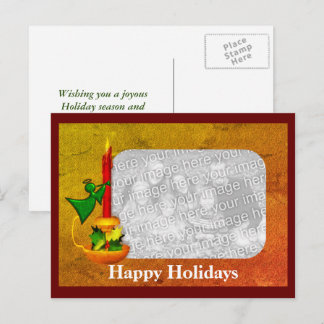 Chandelle Angel Christmas Holiday Photo Carte post