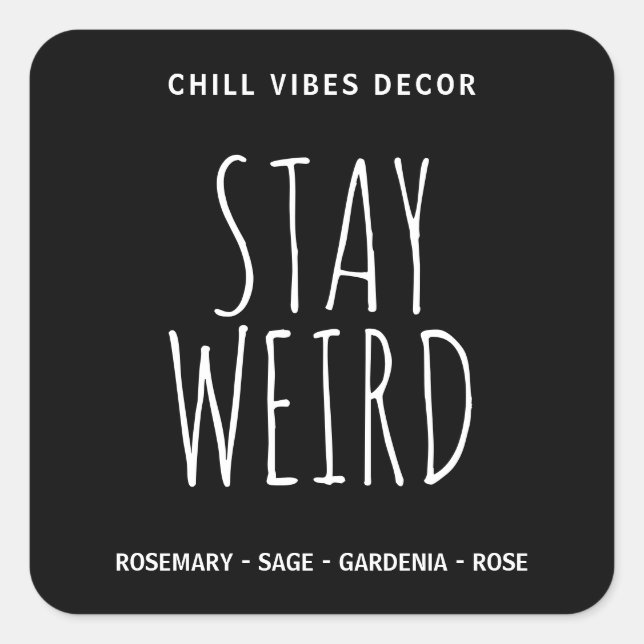 Chandelle éffrayante en soja noir Étiquettes (Devant)