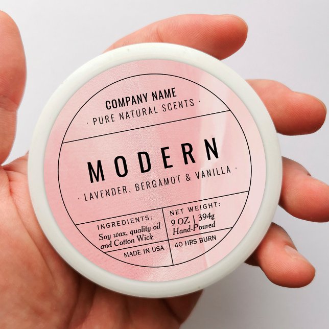 Chandelle rose maison Stickers Étiquette produit (Créateur téléchargé)