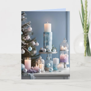 chandelles de noël carte de voeux