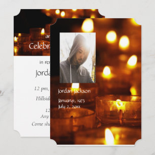 Chandelles Invitations du service commémoratif Lum