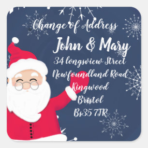 Change of Address Sticker christmas