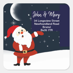 Changement d'adresse autocollant Noël Père Noël