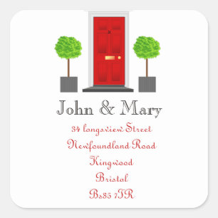 Changement d'adresse autocollant porte avant