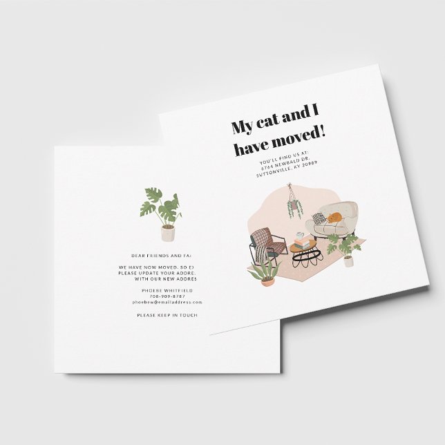 Changement d'adresse Boho Moving Faire-part (Change of Address Notice Moving Announcement)