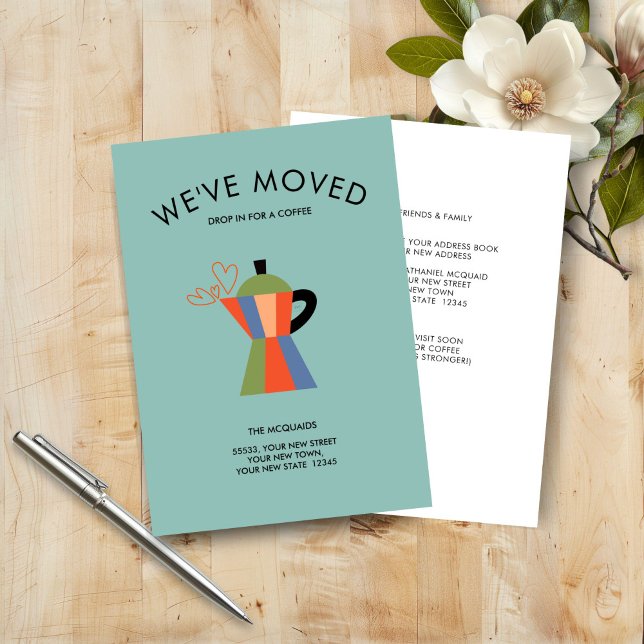 Changement d'adresse Carte des amateurs de café (Change of Address Coffee Lovers card)