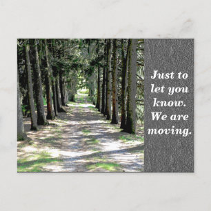 Changement d'adresse - carte postale