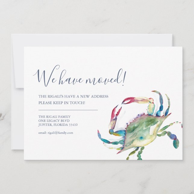 Changement d'adresse Faire-part de déplacement de  (Devant)