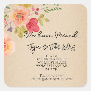 Changement d'autocollant étiquette de adresse