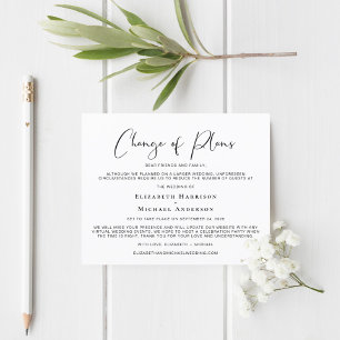 Changement de budget Plans Faire-part Mariage