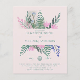 Changement de date Plans Report Fleur sauvage Chic