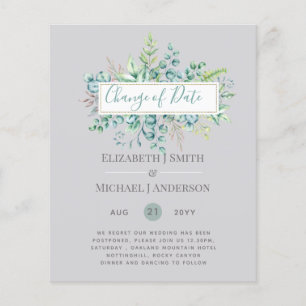 Changement de plan Date Greenery Eucalyptus Event
