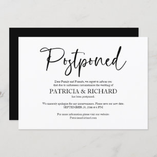 Changement De Plan Mariage Reporté Faire-part
