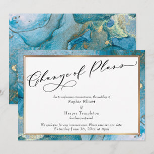 Changement de plans carte de report de mariage sar