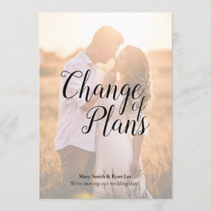 Changement de plans faire-part de report de mariag