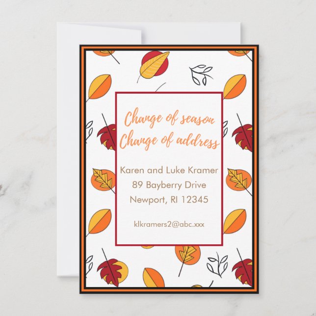 Changement de saison Changement d'adresse Faire-pa (Devant)