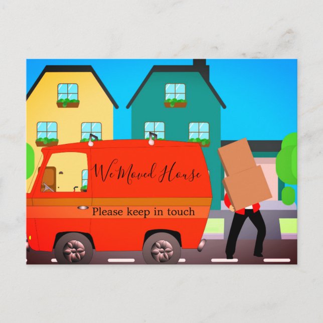 Changer d'adresse Fun Carte postale personnalisée (Devant)