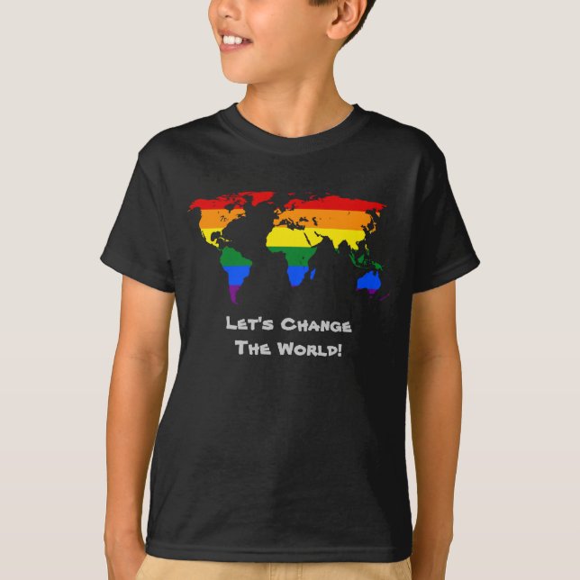Changer le T-shirt gay pride mondial (Devant)