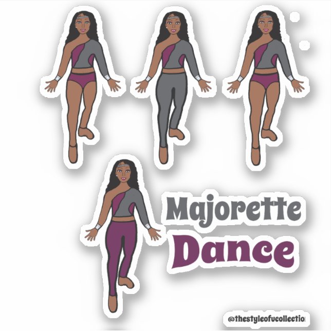Changer rapidement Stickers Dancer Burgundy Grey (Devant)