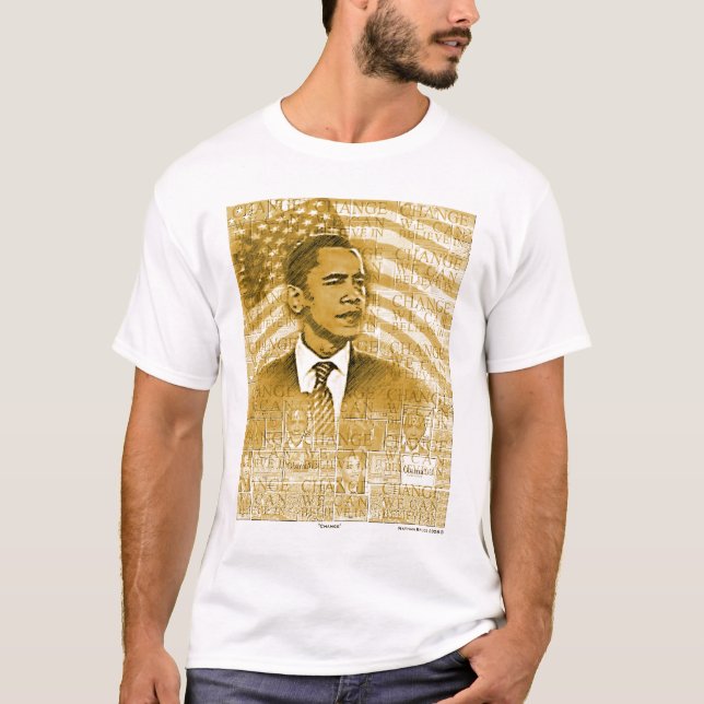 "Changez" le T-shirt d'or de Barack Obama (Devant)