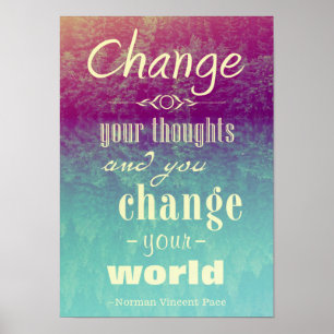 Changez votre affiche de motivation de pensées