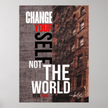 changez votre moi et non le monde des affiches de
