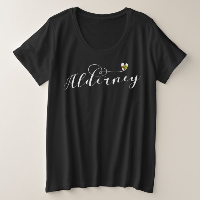 Channel Islands, Alderney Drapeau Coeur (Design devant)
