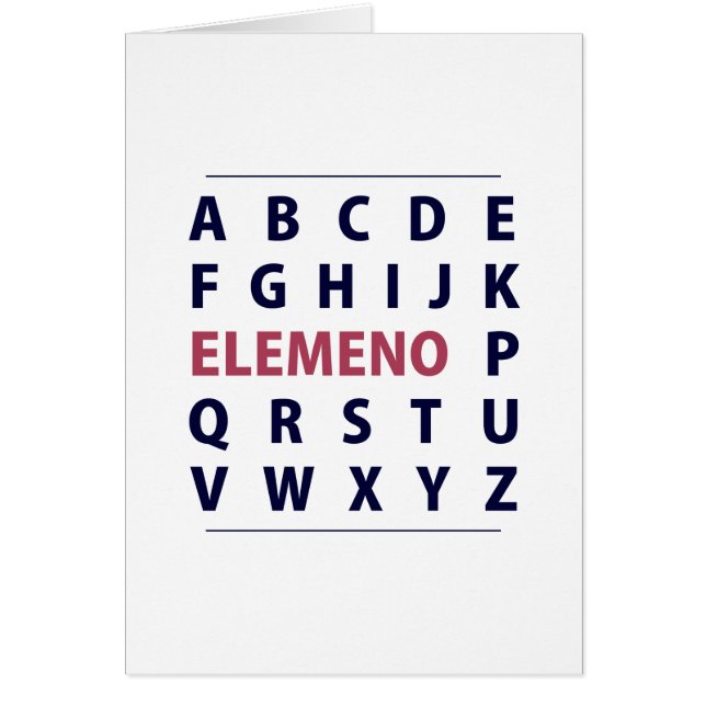 Chanson d'Alphapbet ELEMENO de l'anglais (Devant)