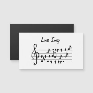 Chanson d'amour Notes d'oiseau Art Noir Blanc