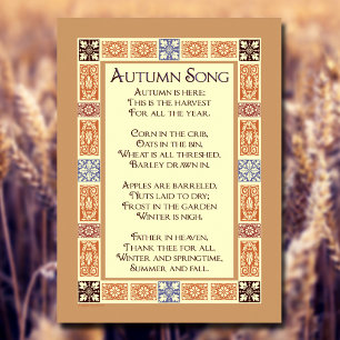 Chanson d'automne Thanksgiving Harvest Poster