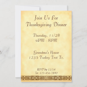 Chanson d'automne Thanksgiving Poem Invitations pe