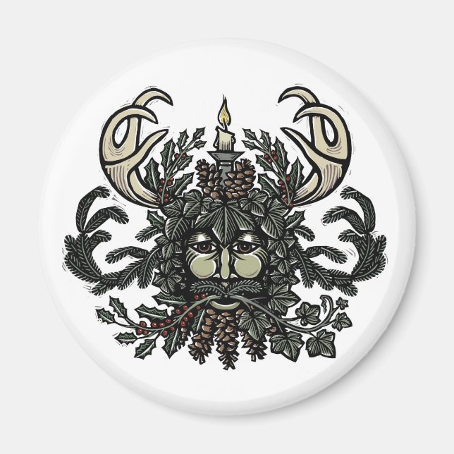 Chanson de Solstice Greenman Fridge Magnet (Devant)