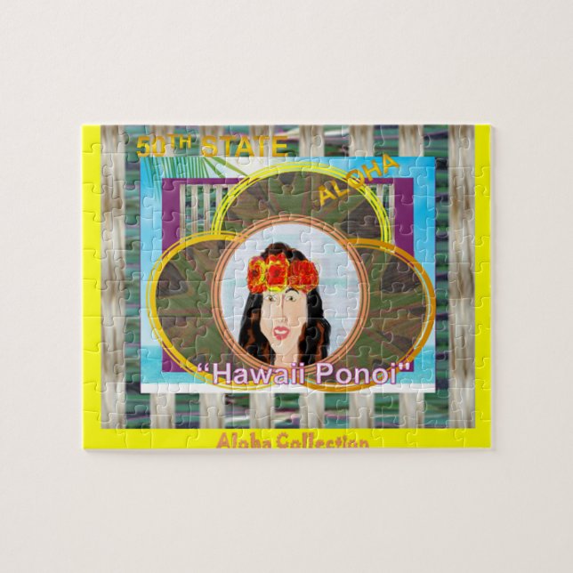 Chanson d'état : est "Hawaï Ponoi."  Puzzles de ~ (Horizontal)