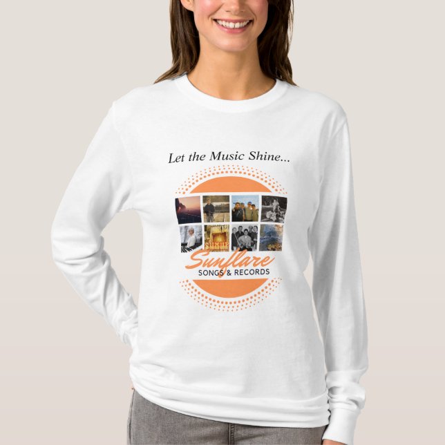 Chansons Sunflare - Let Music Shine T-Shirt (Devant)