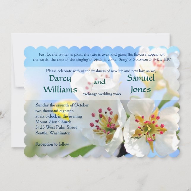 Chant chrétien Faire-part de mariage de Salomon (Devant)