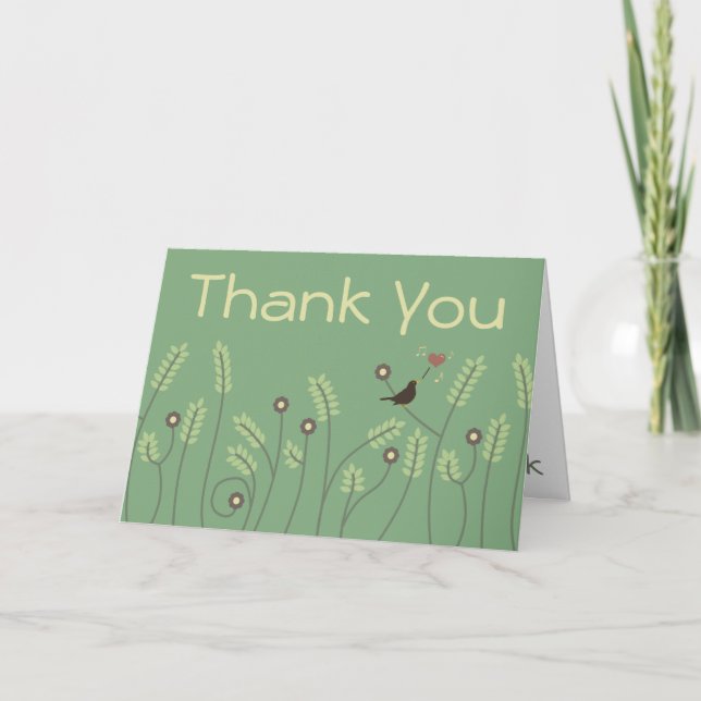 Chant d'amour, carte de remerciements (Devant)